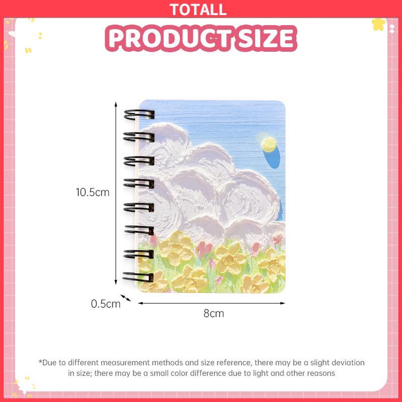 

COD Notebook Kartun Coil Lukisan Minyak Hewan Notebook Mini Siswa Alat Tulis-Totall
