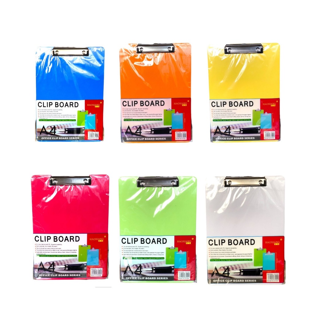 

Clip Board Impor Colour 10181 Ukuran A4 Papan Dada Papan Ujian Plastik ClipBoard Plastic Berbagai Warna SHABQ