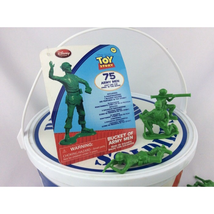Disney Pixar Toy Story Bucket O Soldiers 75 Green Army Men
