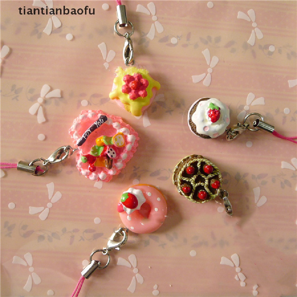 [tiantianbaofu] 30 Pcs/Set Mini Kue Es Krim Liontin DIY Dekorasi Ch Kalung Perhiasan Butik