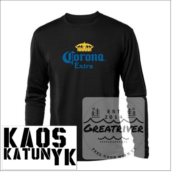 kaos corona extra beer ( lengan panjang ) cotton distro