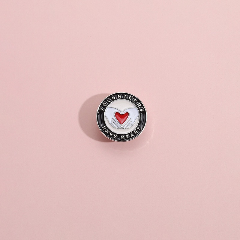 Gesture Tangan Jantung Enamel Pin Relawan Bros Lencana Kerah Pin Memiliki Jantung Bros Inspiring Perhiasan Hadiah Untuk Teman