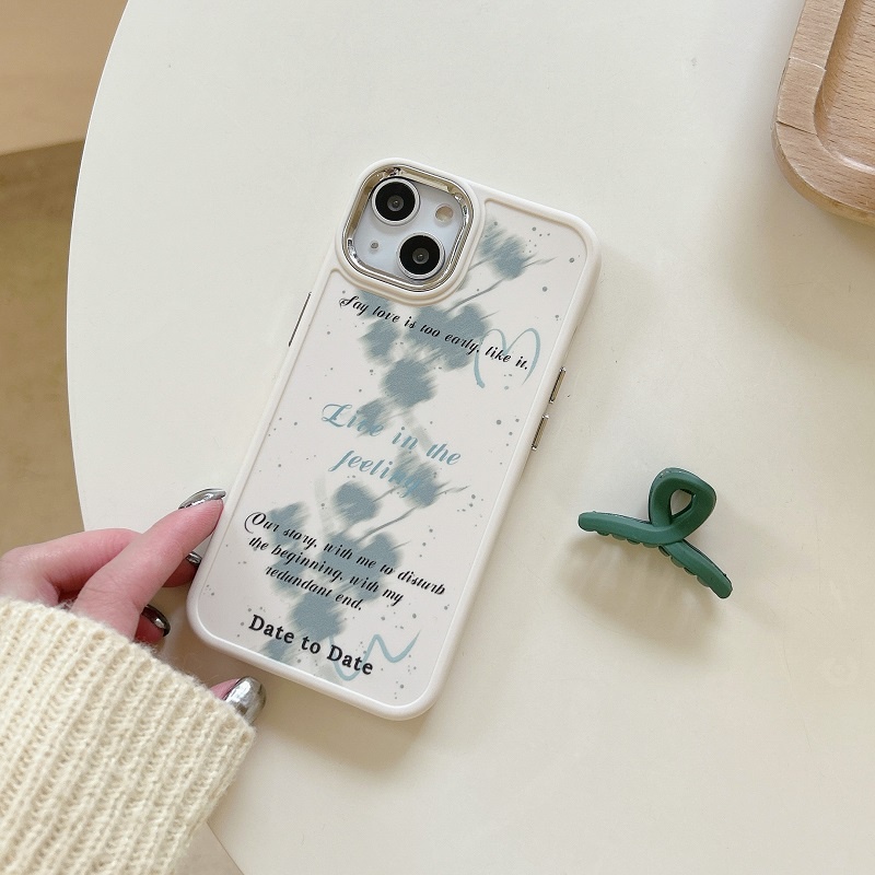 Casing Hp iPhone 14 Pro max Tulip Segar Kecil11 12 13 Lubang Besar Silikon Anti Jatuh