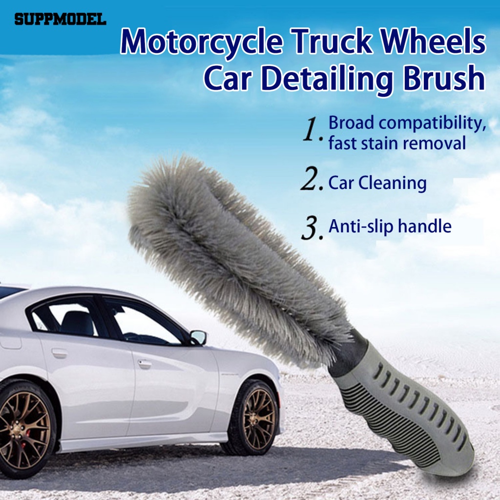 Suppmodel Arc Design Car Wash Cleaning Brush Aksesoris Mobil Car Wheel Brush Sikat Pembersih Ban Alat Anti Gores