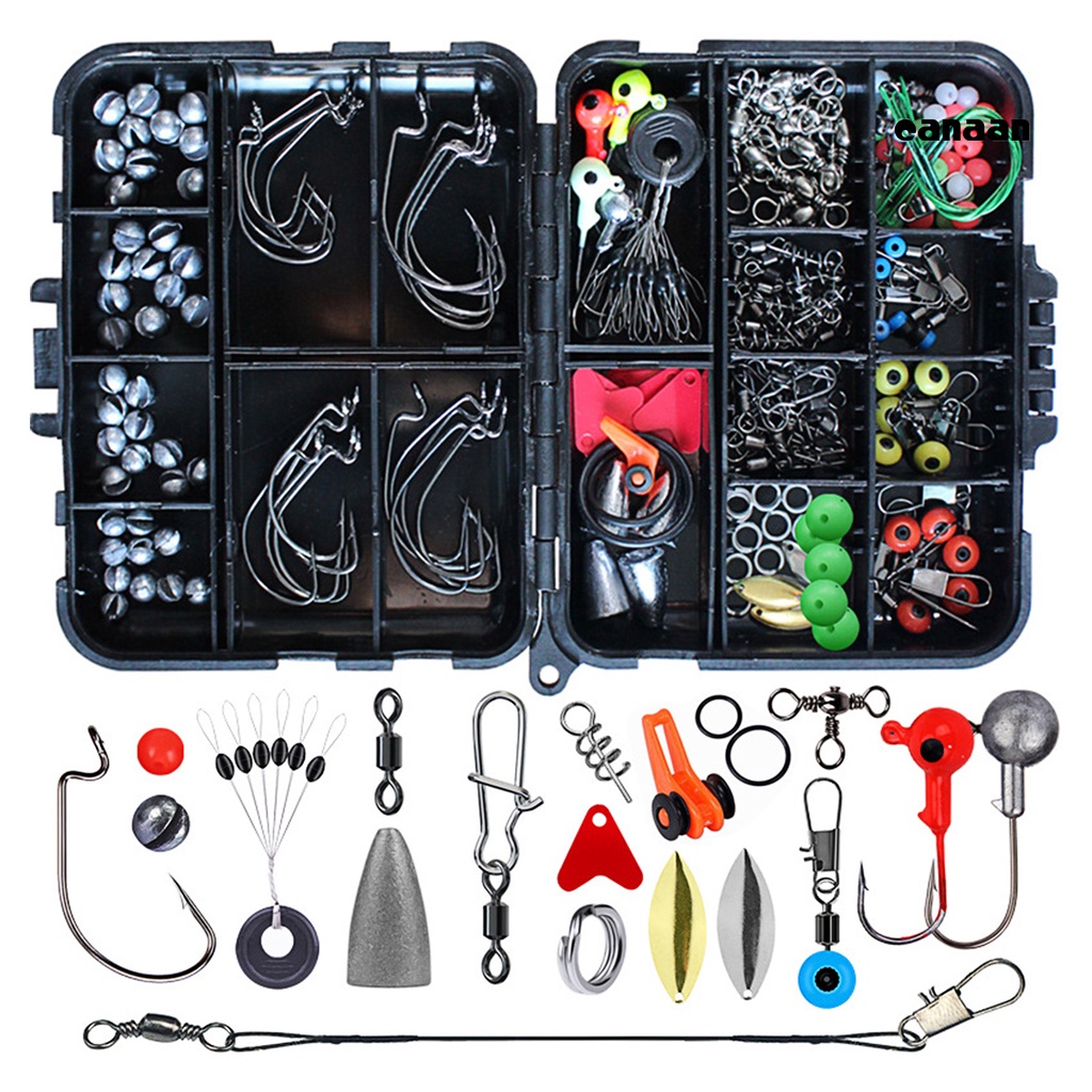 Cnn-191pcs/set Kotak Alat Kait Umpan Pancing Aksesori Tackle Kit Untuk Memancing