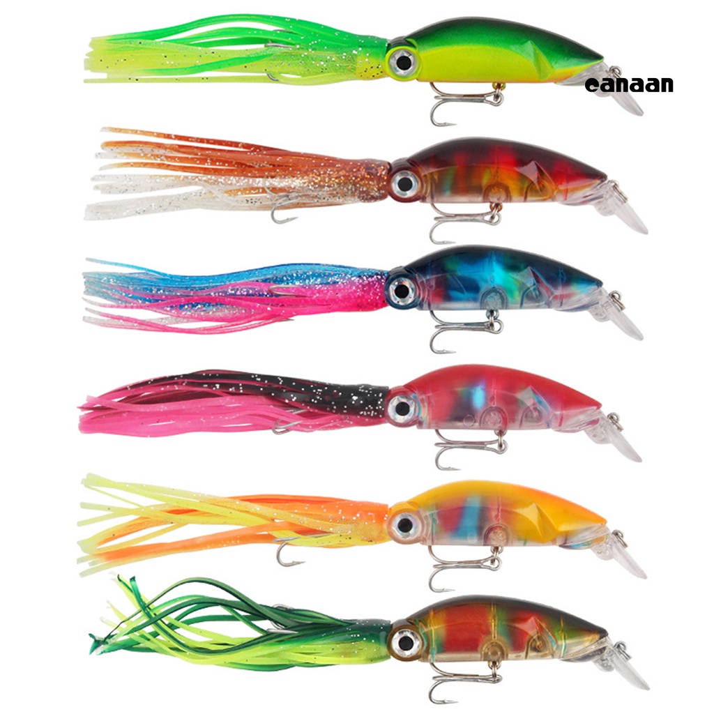 Cnn-18cm/17.6g Squid Lure Mengambang Vivid ABS Kekuatan Tinggi Bicyclic Fishing Lure Untuk Air Asin