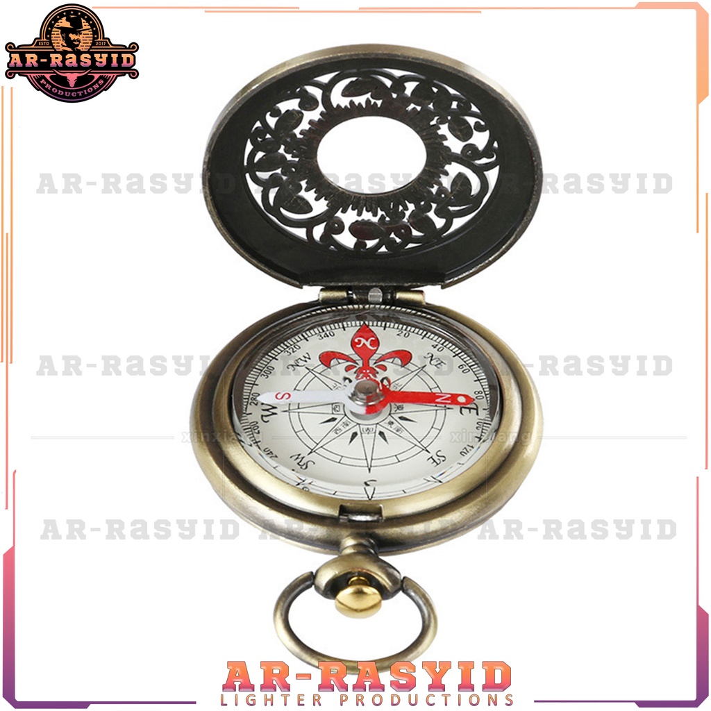 TERBARU! Kompas Retro Pocket Marching Lensatic Bronze Compass J35-2 BISA COD!