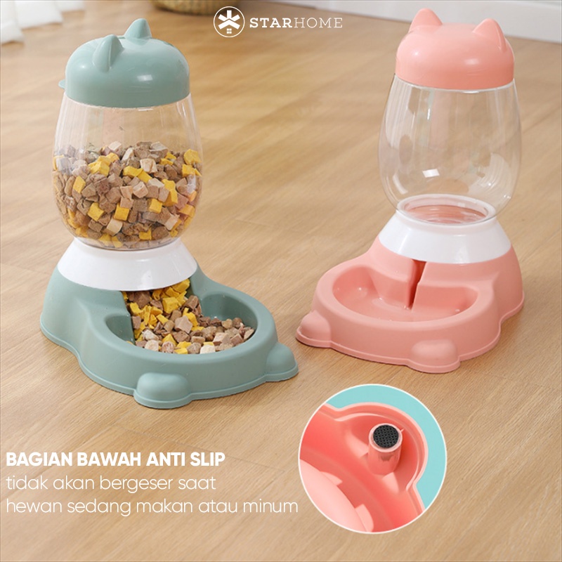 Tempat Makanan dan Minuman Kucing Anjing Pet Food and Water Dispenser 2200ml Pet Feeder Mangkuk