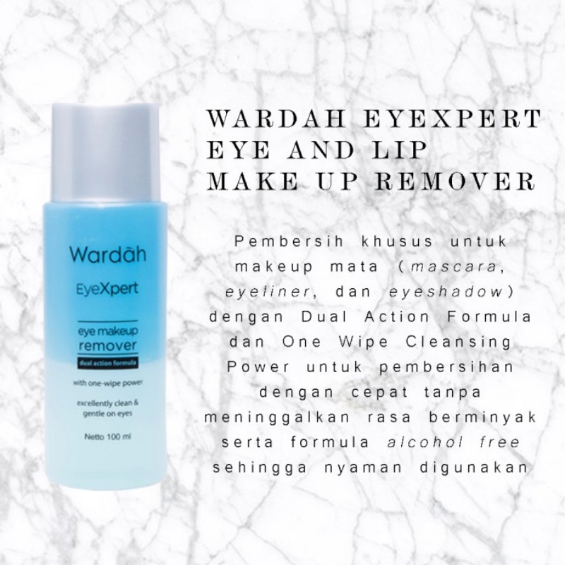 WARDAH EyeXpert Eye &amp; Lip Makeup Remover 100ml [ Amaze_kosmetik ]