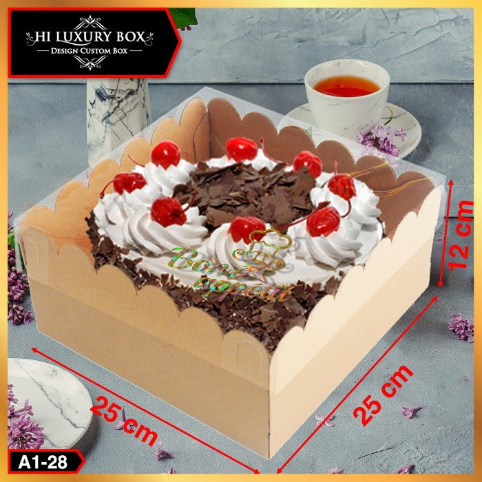 

KOTAK KUE|CAKE|KADO|HAMPERS|MURAH|MIKA|DUS|BOX|PACKAGING|A1-28 - 25X25X12