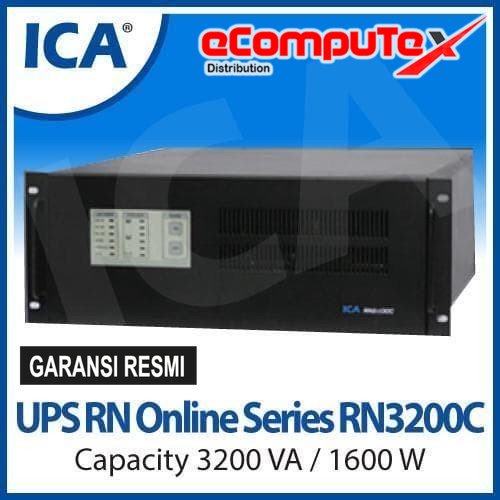 UPS ICA RN-3200C RN3200C 3200VA / 1600WATT RACKMOUNT ONLINE SINEWAVE UPS GARANSI RESMI