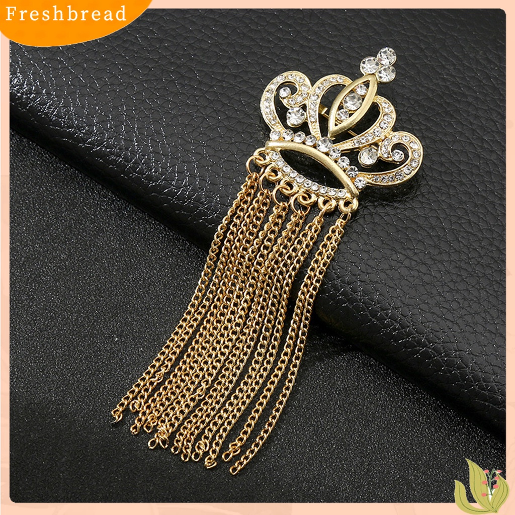 &lt; Freshbread &gt; Pria Bros Pin Mahkota Jumbai Perhiasan Gaya Korea Electroplating Brooch Pakaian Dekorasi