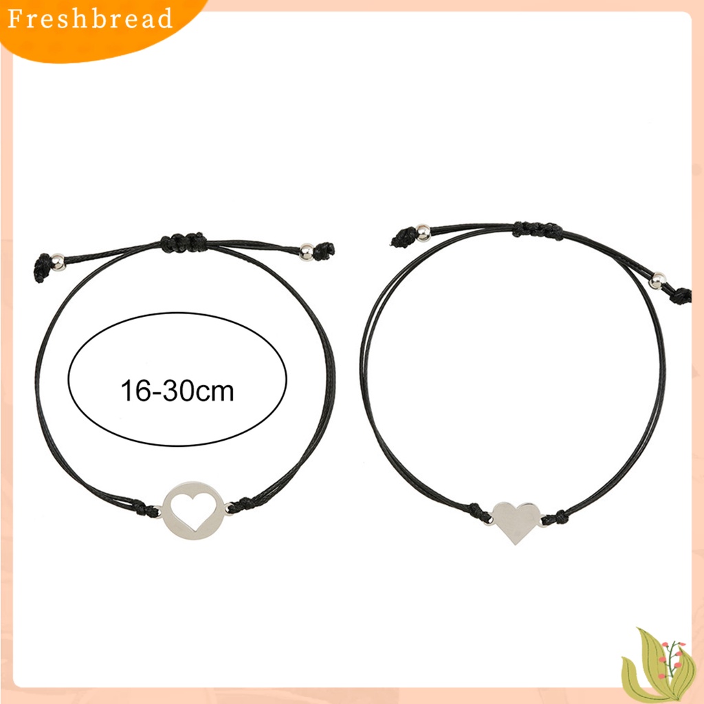 &lt; Freshbread &gt; 1pasang Gelang Ibu Anak Tali Anyaman Yang Dapat Disesuaikan Kasual Geometris Semua Pertandingan Dekorasi Kembali Ke Sekolah Hadiah Berongga Cinta Hati Mommy Me Card Bracelets