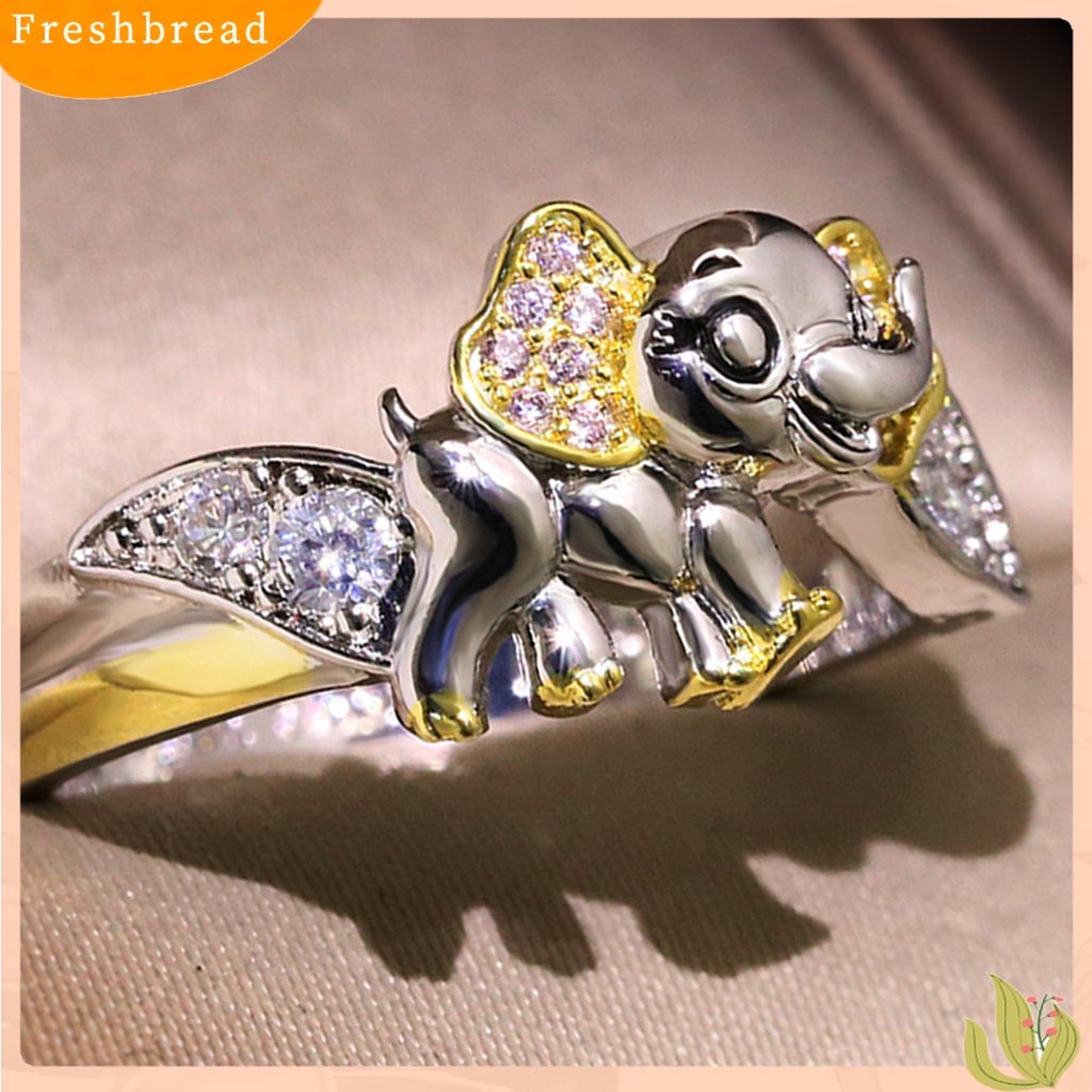 &lt; Freshbread &gt; Cincin Eye-Catching Cantik Mewah Stackable Animal Wedding Finger Rings Untuk Hadiah