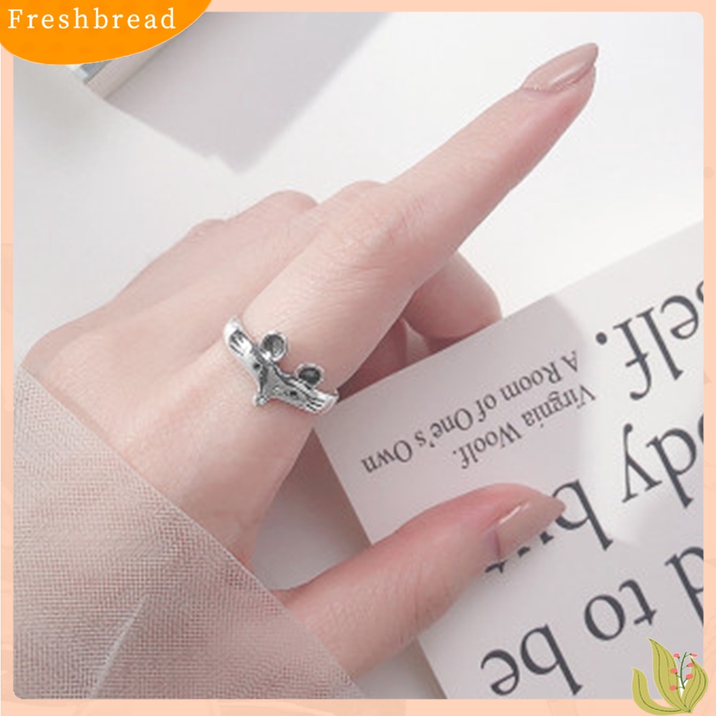 &lt; Freshbread &gt; Wanita Cincin Tikus Perhiasan Vintage Pembukaan Adjustable Finger Ring Untuk Pesta Perjamuan Prom