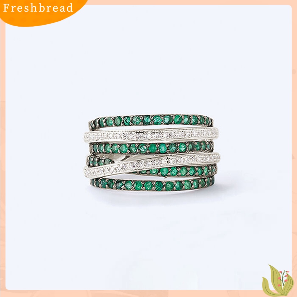 &lt; Freshbread &gt; Cincin Jari Cincin Jari Perhiasan Berbentuk Geometri Cantik Ramah Kulit Paduan Untuk Wanita