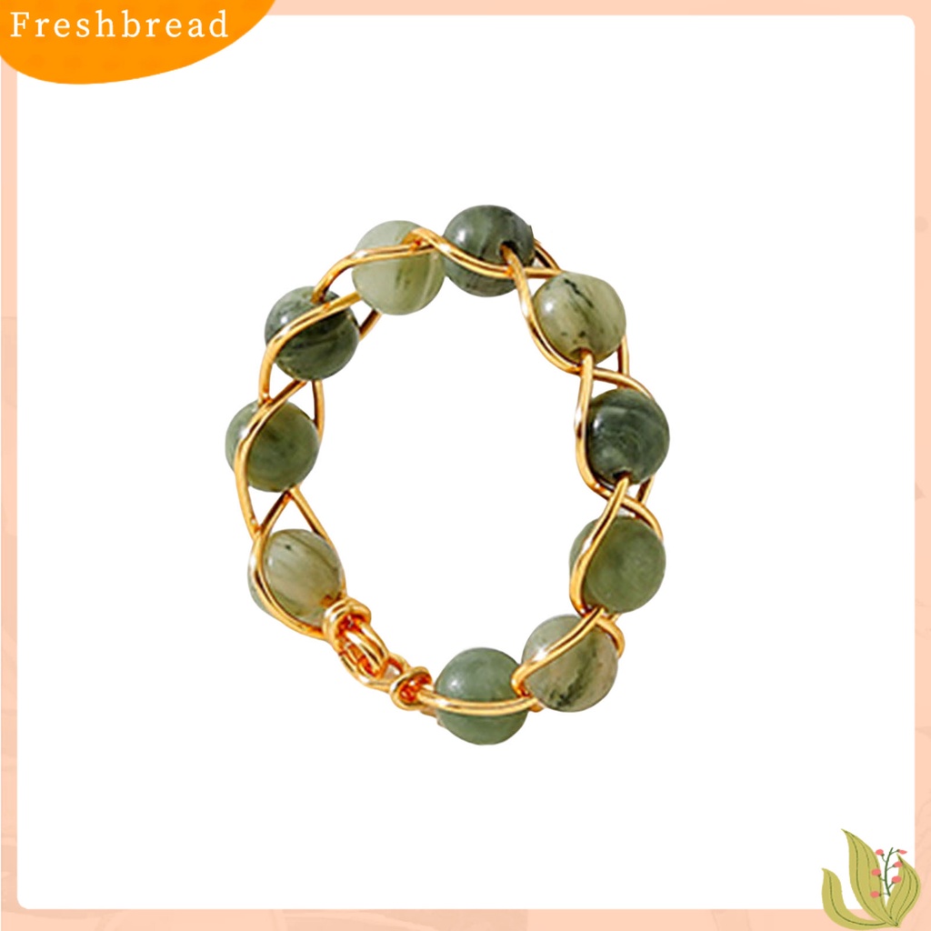 < Freshbread > Cincin Wanita Kawat Manik-Manik Angin Perhiasan Vintage Geometris Finger Ring Untuk Pesta