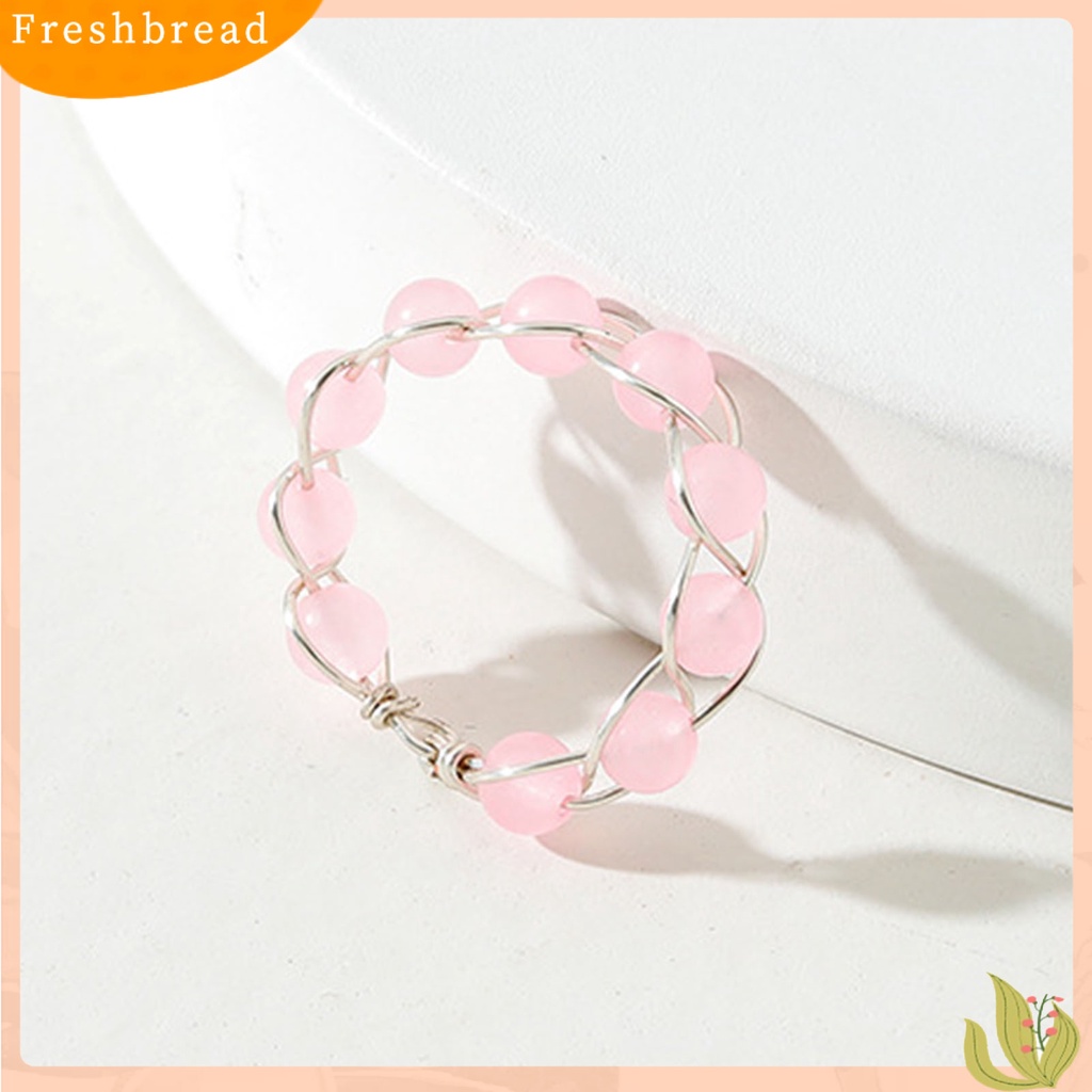 < Freshbread > Cincin Wanita Kawat Manik-Manik Angin Perhiasan Vintage Geometris Finger Ring Untuk Pesta