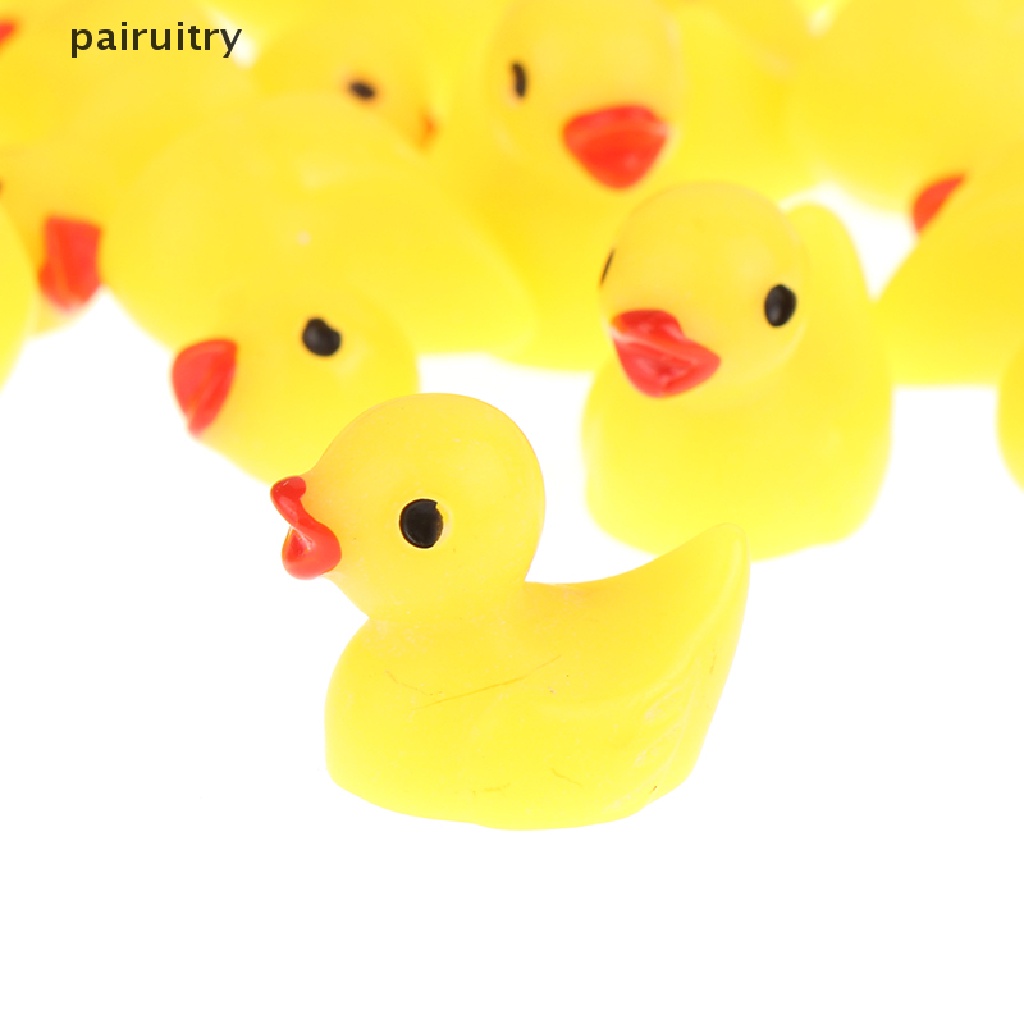 Prt 50PCS Lucu Mini Resin Bebek Kuning Ornamen Miniatur Angka Dekorasi Rumah Boneka PRT