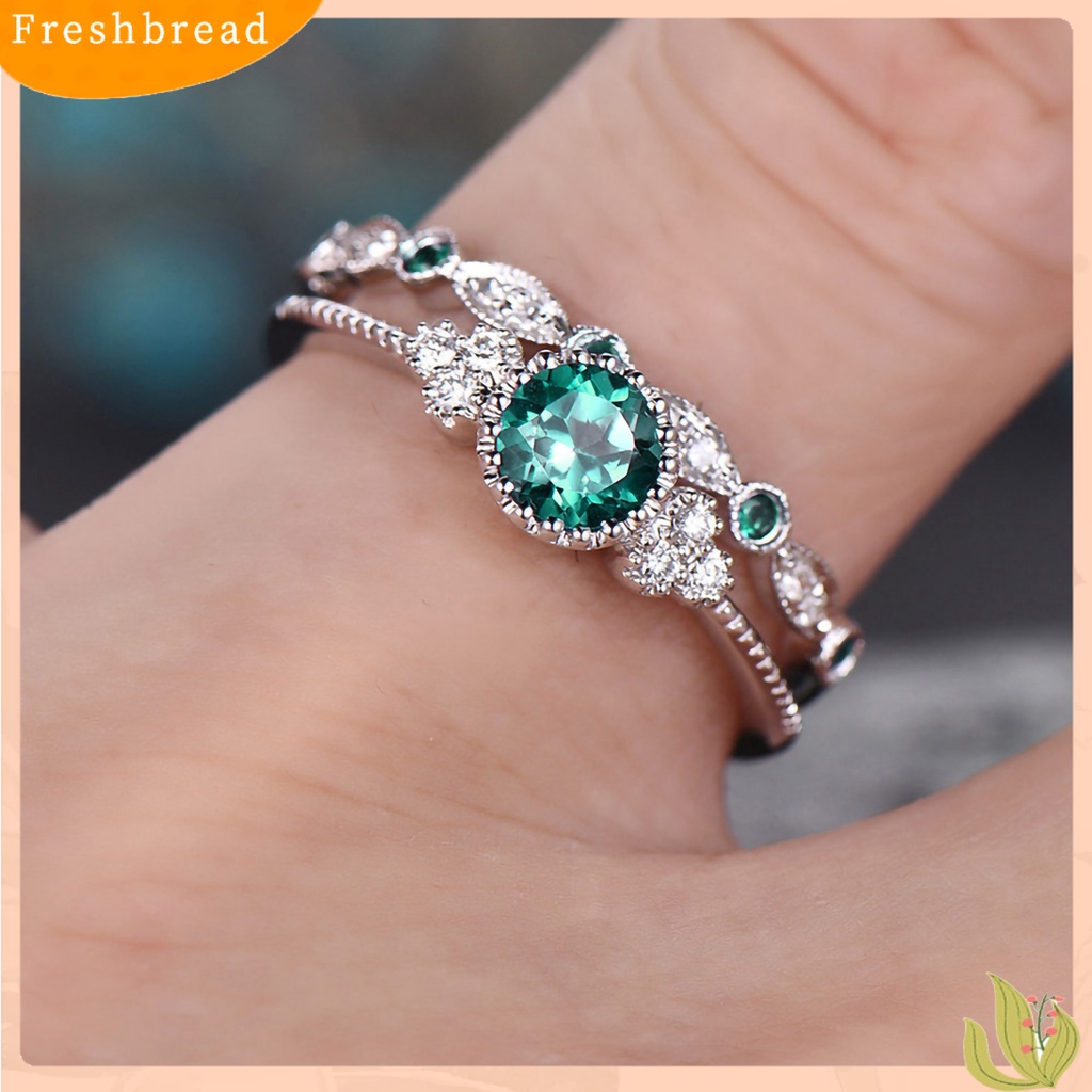 &lt; Freshbread &gt; 2Pcs Perhiasan Jari Dual Type Tidak Alergi Tahan Lama Fashion Cycle Ring Untuk Hadiah