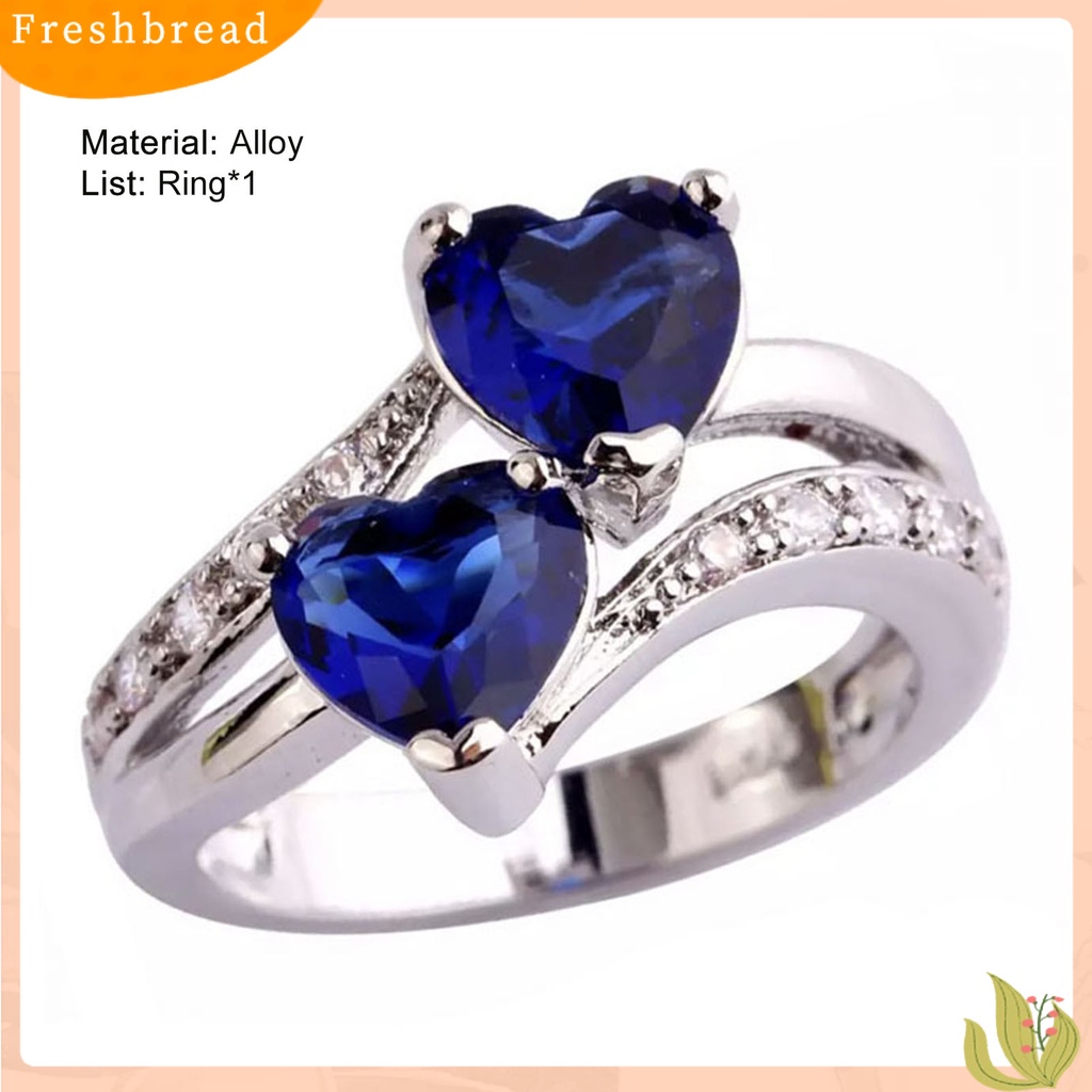 &lt; Freshbread &gt; Cincin Alloy Portable Ringan Dekorasi Jari Logam Kecil Cinta Bentuk Hati Cincin Tunangan Untuk Wanita