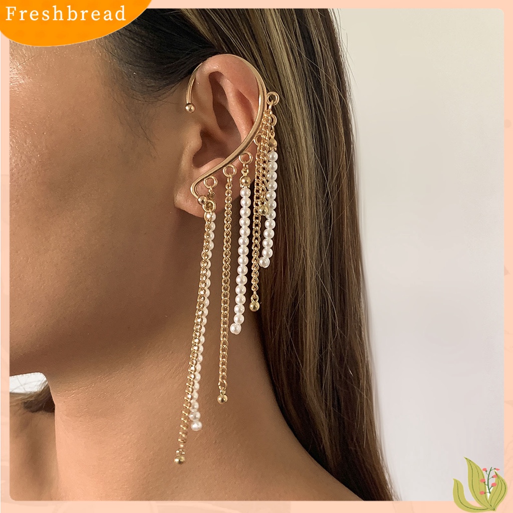 < Freshbread > 1Pc Klip Anting Jumbai Perhiasan Vintage Temperamen Manset Telinga Halus Untuk Pernikahan