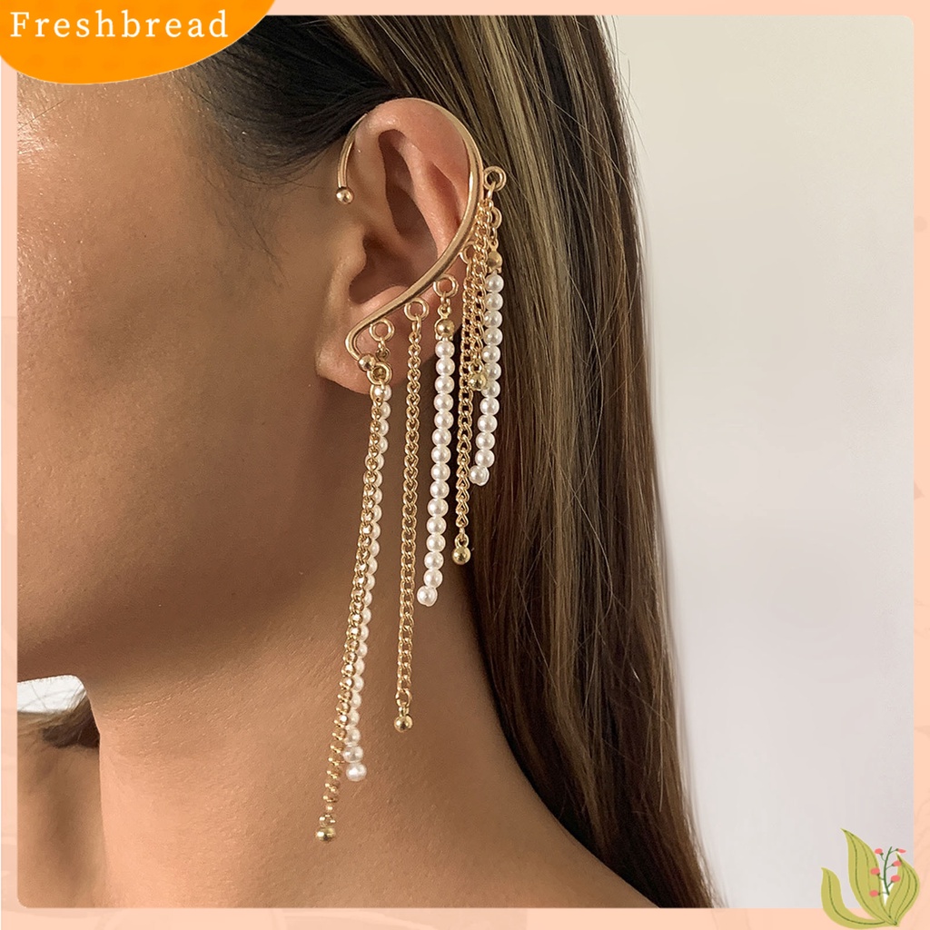 &lt; Freshbread &gt; 1Pc Klip Anting Jumbai Perhiasan Vintage Temperamen Manset Telinga Halus Untuk Pernikahan