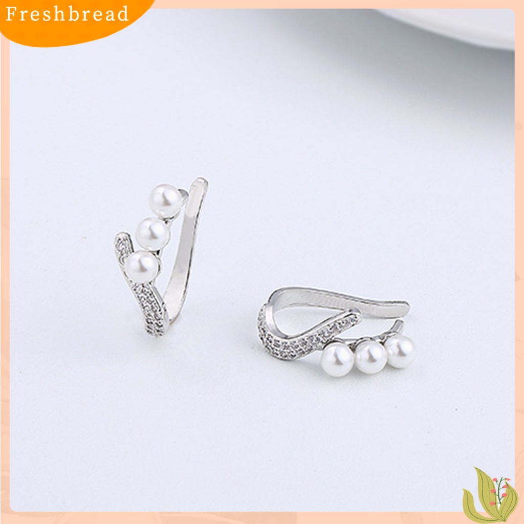 &lt; Freshbread &gt; 1Pc Anting Pengerjaan Halus All-match Indah Menawan Elegan Halus Anting Klip Untuk Pacaran