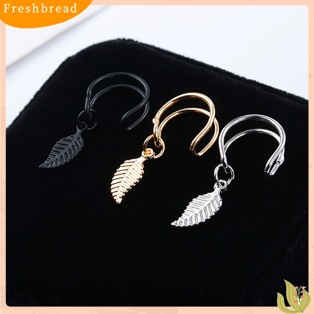 &lt; Freshbread &gt; Anting Gaya Hollow-Out Bentuk U Bahan Metal Tanpa Tindik Stud Earring Untuk Ulang Tahun