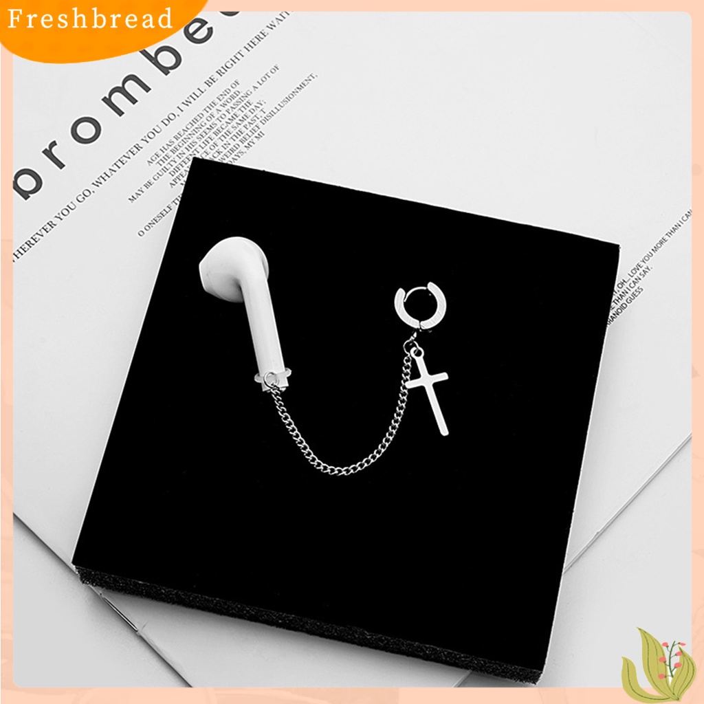 &lt; Freshbread &gt; 1pc Anting Anti Hilang Universal Cocok Mudah Digunakan Tali Anting Earphone Stainless Steel Non-slip Untuk Pakaian Sehari-Hari