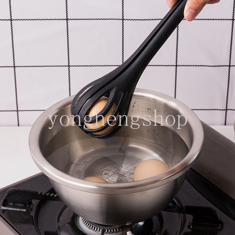 Kreatif 3in1 Cream Pengocok Telur Minuman Whisk Mixer Pengaduk Manual Mie Pasta Spaghetti Penjepit Anti Panas Klip Makanan Salad Blender Alat Panggang Dapur