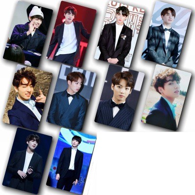 Stiker Custom Kpop Bts Untuk JUNG KOOK HD Tahan Air Lustre Photo Card Crystal Card Sticker LY