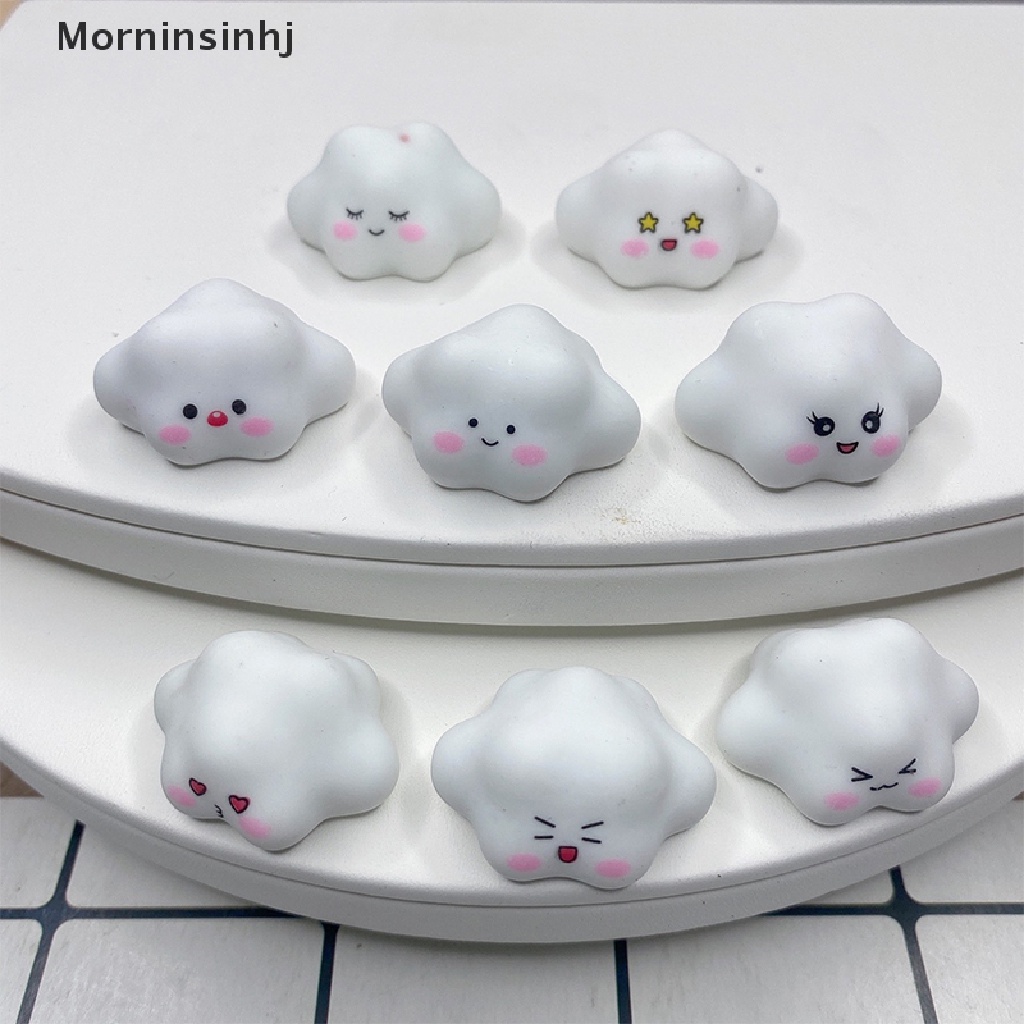 Mornin 6Pcs Miniatur Simulasi Awan Bercahaya Diy Perhiasan Aksesoris Gantungan Kunci Liontin id