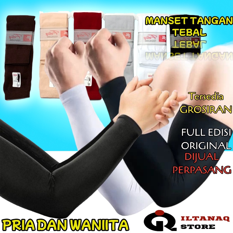 Iltanaqstore, Manset Tangan Tebal Berkualitas/ Manset Tangan Polos/ Sarung Lengan/ Mangset Tangan Muslimah/ Manset Tangan Sport