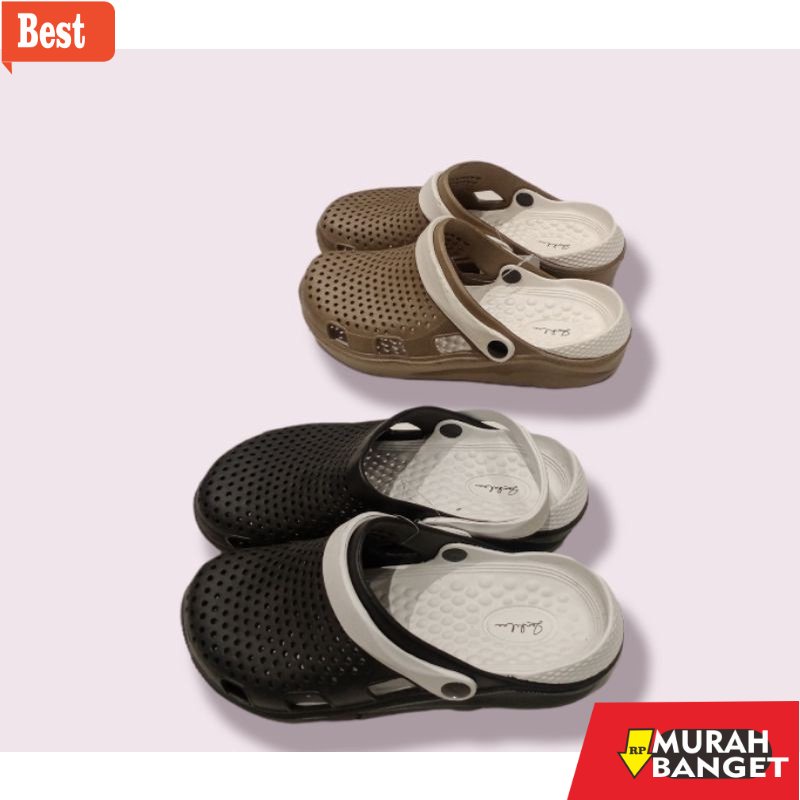 Cocok buat lebaran- zandilac sandal karet ch130591 coklat tauple & hitam