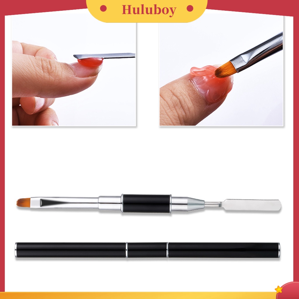 {In Stock} Sikat Pendorong Kuku Dual End Gambar Lukisan Lembut Kepala Brush Extension Bangunan Cepat Painting Builder Untuk Manicure