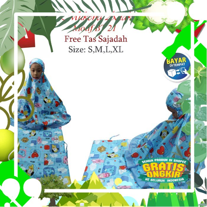 Mukena Anak UNICORN KUDA PONY TAS SAJADAH SIZE L 47Thn K1Q3 New Arrival Elegan PROMO Termurah Travel