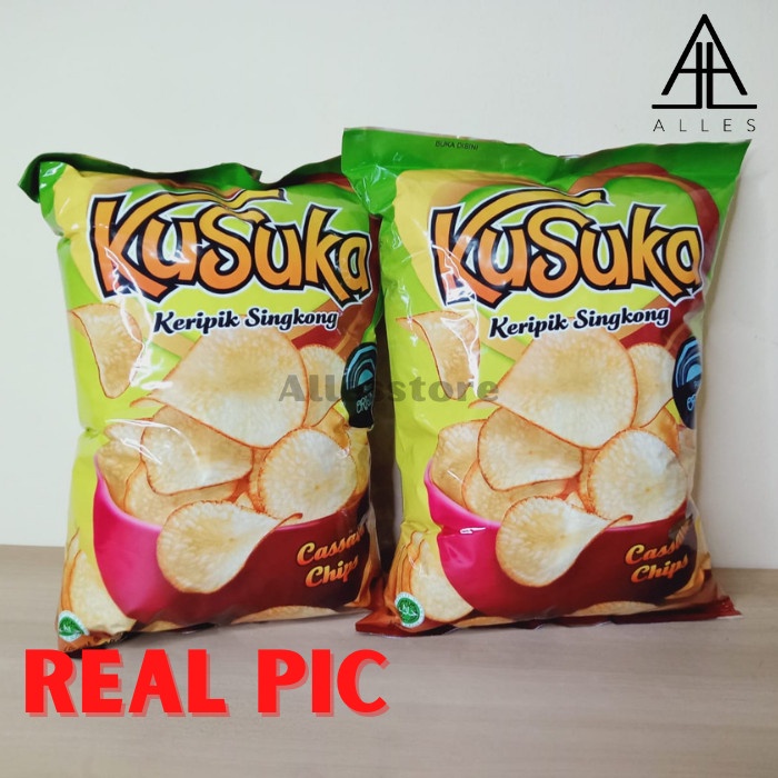 

✨NEW✨ -Kusuka Keripik Singkong Rasa Original/ Keripik Besar Cassava 400 gram- 1.1.23