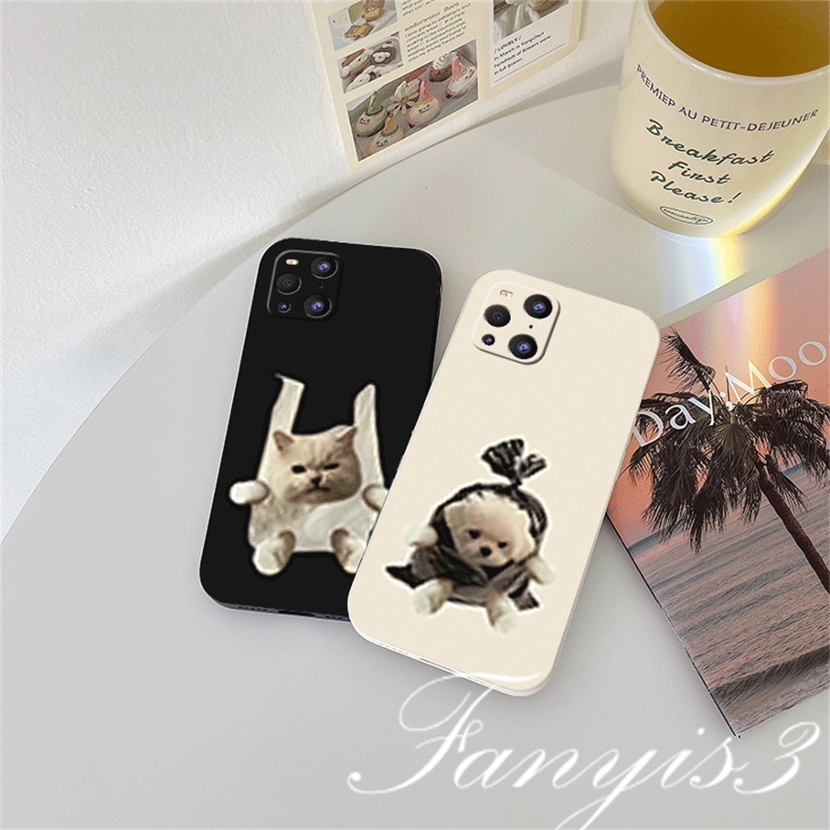 Redmi 12C A1 Plus Note 11 Pro+ 11 11s 10 10s 9 9s 8Pro 10A 10C 10 9C 9A 9T Xiaomi 11Lite 11TPro Poco X3Pro X3NFC Kantong Sampah Kucing Anjing Casing Ponsel Silicon Soft Cover Pelindung