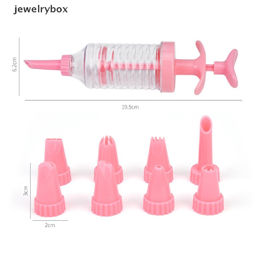 [jewelrybox] 8pcs Nozzle Pipa Dengan Plastik Cream Baking Nozzle Pastry Tools Butik