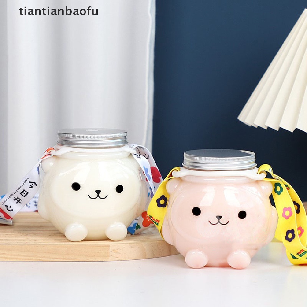 [tiantianbaofu] Botol Minuman 500ml Little Bear Botol Minum Susu Teh Jus Botol Minum Dingin Butik