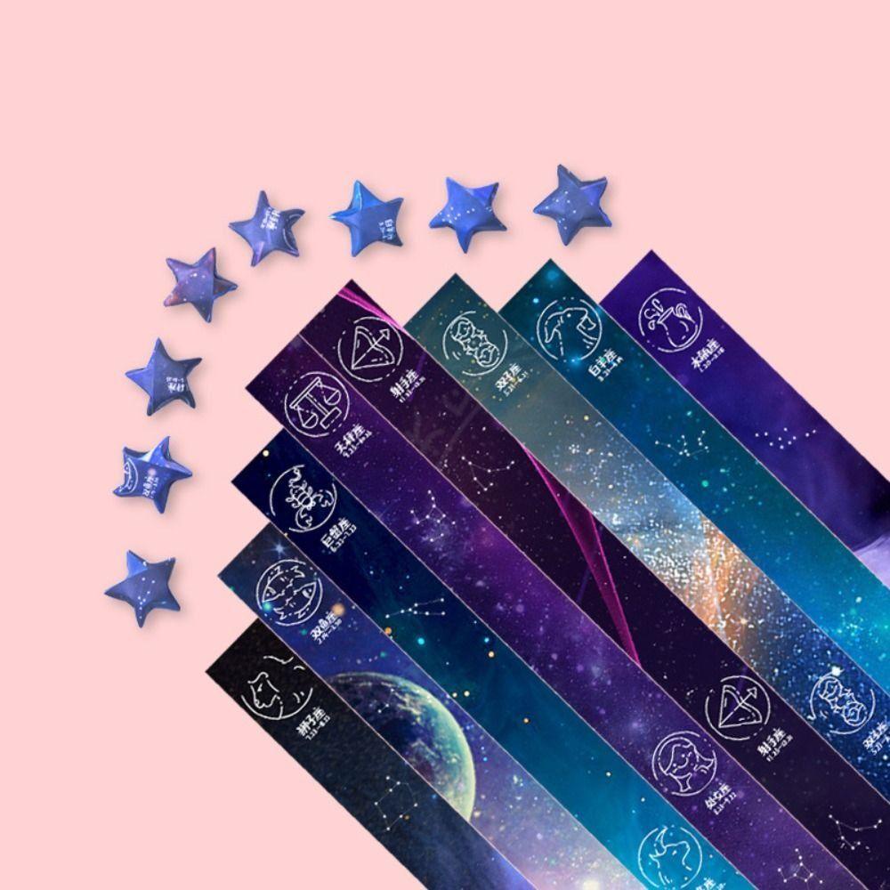 AUGUSTINA Origami Bintang Kertas Strip Lucky Star Art Kerajinan Seni Perlengkapan Crafting Dekorasi Pesta Seni Crafting Kado Strips Origami Star Lucky Star Origami