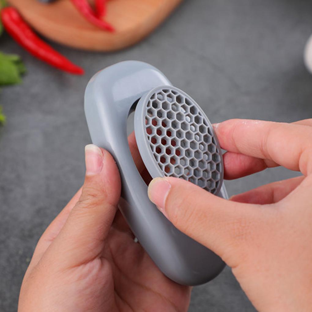 Manual Garlic Press Slicer Reusable Washable Onion Chopper Alat Pengiris Penghancur Pencacah Jahe Multifungsi