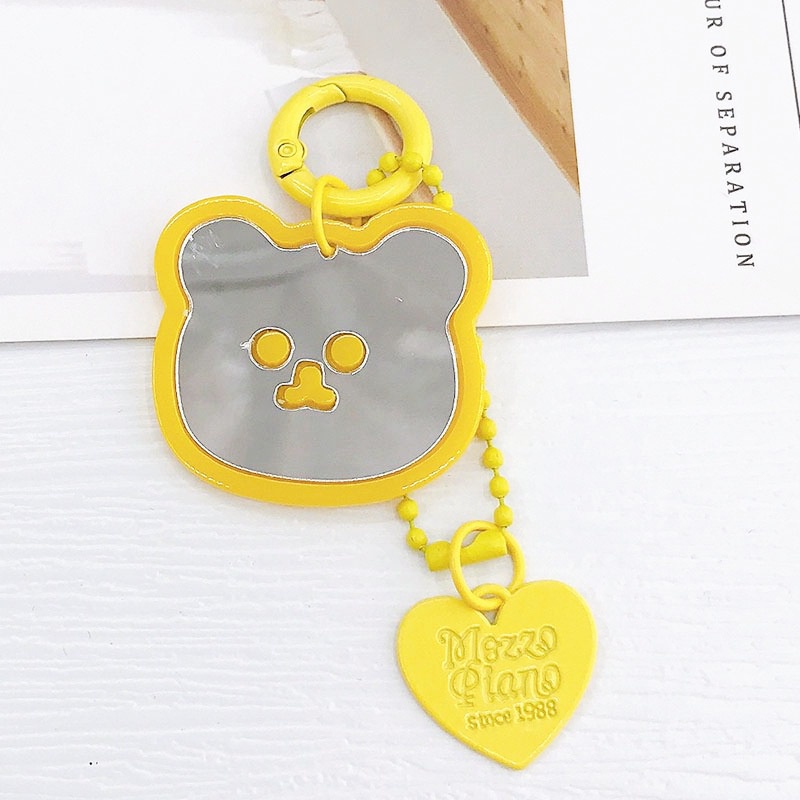 Kartun Beruang Cermin Charms Liontin DIY Aksesoris Untuk Airpods Inpods Untuk OPPO Untuk Redmi Untuk Samsung Bluetooth Earphone Case Cover