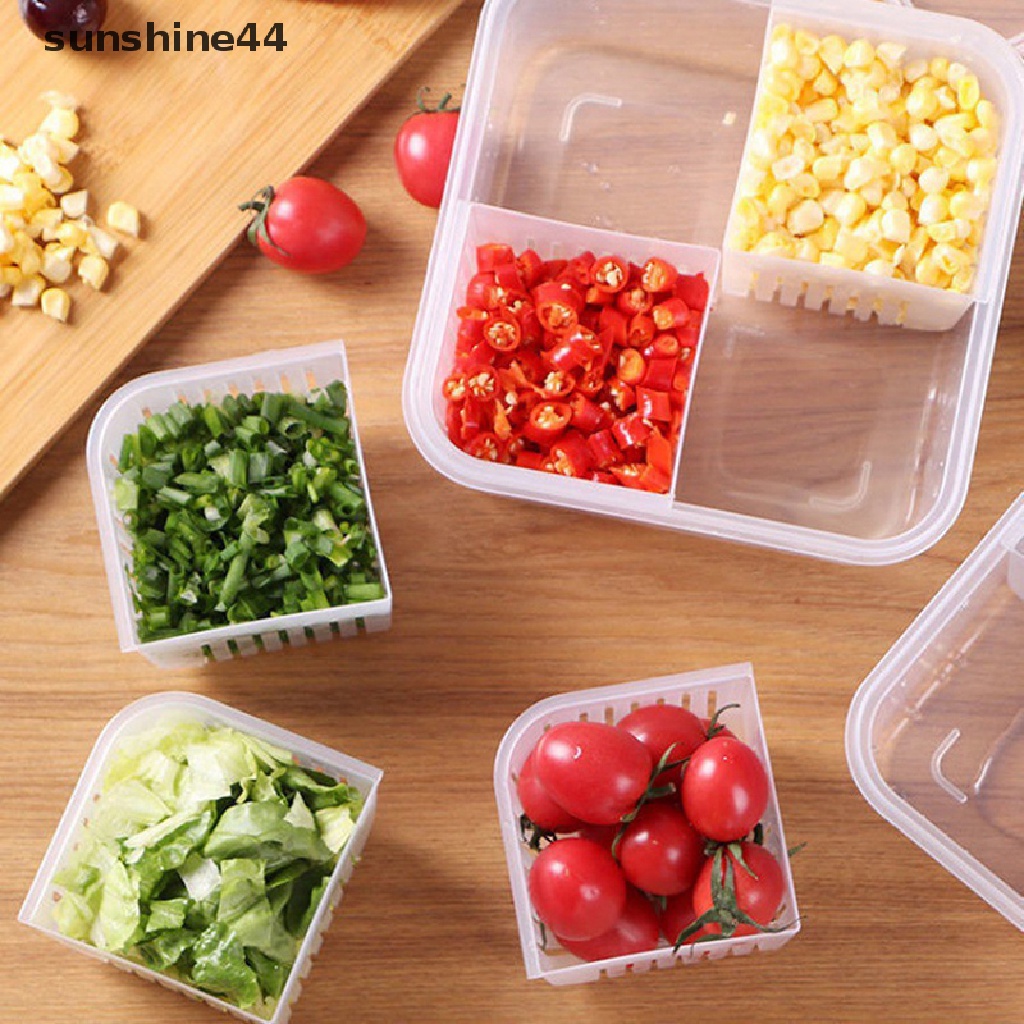 Sunshine Kitchen Gadget Kotak Penyimpanan Plastik Fresh-Keeping Box Kulkas Fruit Crisper ID