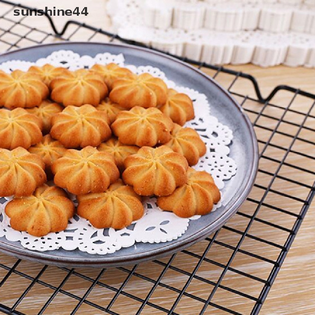 Sunshine 200Pcs Kertas Liner Baking Renda Bulat Non Oilproof Pure Pulp Penyerap Minyak ID