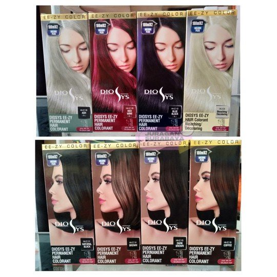 DIOSYS PERMANENT HAIR COLOR 45ml | Pewarna Rambut / Cat Rambut / Semir Rambut Permanen y2000