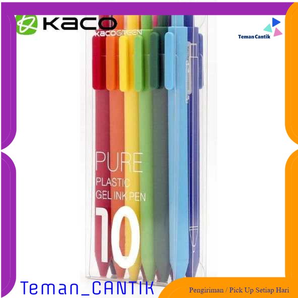 

TC - ATK KACO PURE Candy Gel Pen Pena Pulpen Bolpoin 0.5mm 10PCS - K1015 (Colorful Ink)