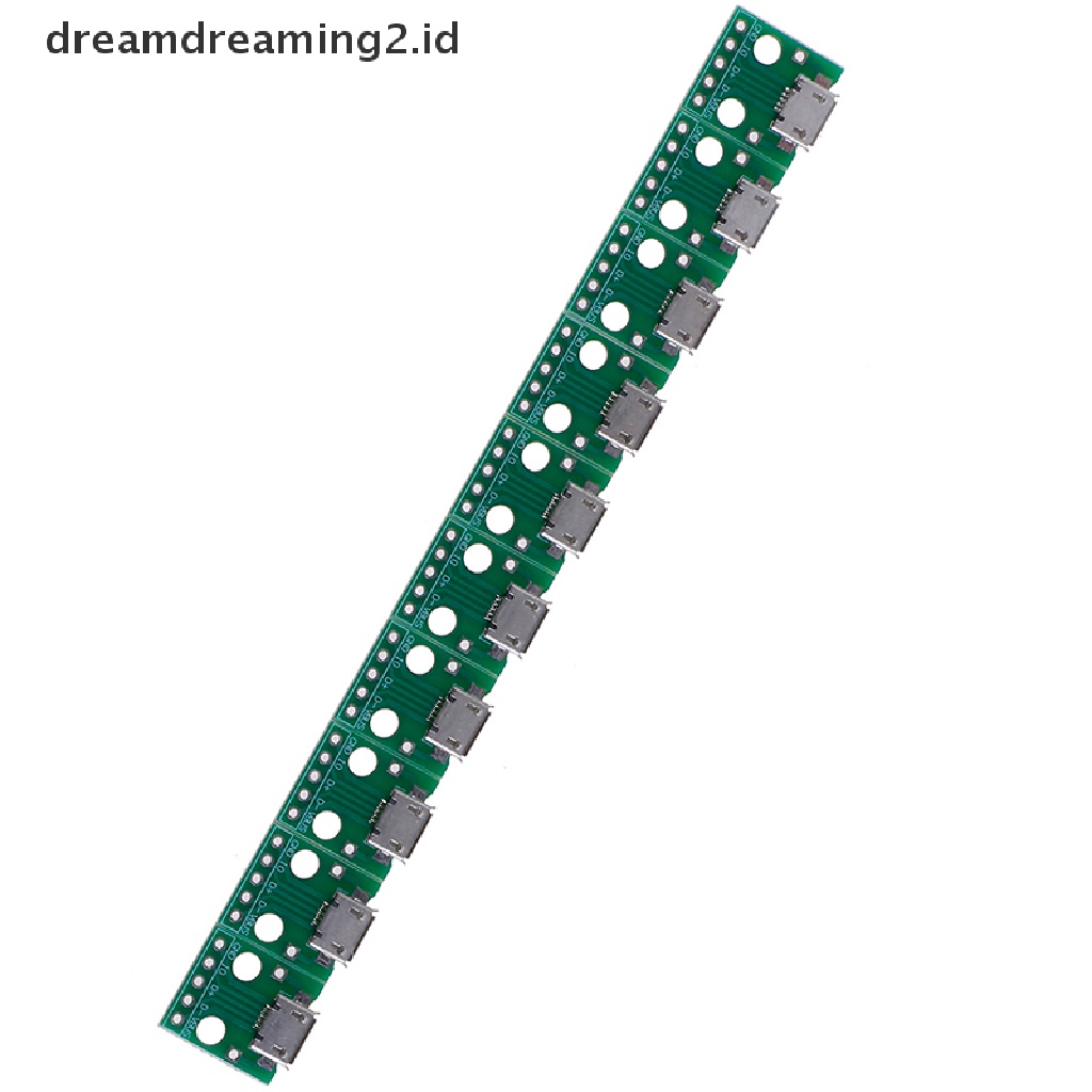 (hot) 10pcs Adaptor MICRO USB Ke Celup 5Pin Konektor Perempuan Papan Konverter PCB//