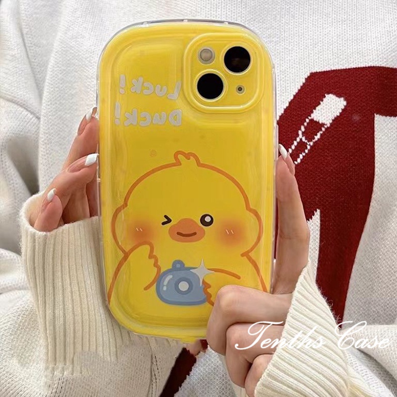 Kompatibel Untuk IPhone14 13 12 11 Pro Max8 7 6 6s Plus X Xr Xs Max SE 2020 Bebek Beruntung Ponsel Case Sabun Soft Cover